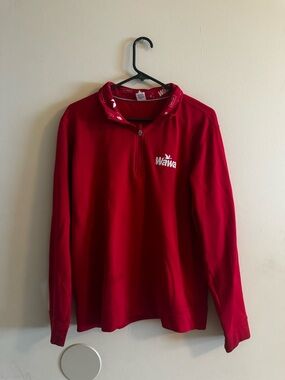 Wawa Women's Red Quarter-Zip Pullover Sweatshirt
